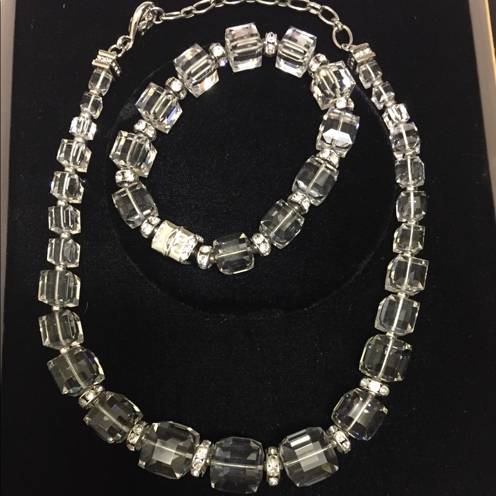 Swarovski necklace and bracelet set